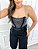 cropped corselet feminino com strass e barbatana - Imagem 5