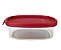Tupperware Ultra Clear Oval 500ml Transparente e Vermelho - Imagem 1