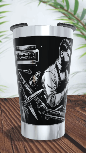 Copo Térmico personalizado Barbearia  473ml com Gravação a Laser - Imagem 4