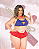 Mini Fantasia Super Girl Plus Size - Imagem 1