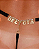 Calcinha Fio Dental Rosa Neon Renda Frases com Strass - Imagem 3