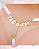 Calcinha Fio Dental Frases com Strass - Imagem 1