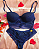 Conjunto Sexy Cropped Fio Dental Microfibra e Renda - Imagem 1