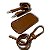 kit em couro ecológico fundo + estrangulador + alça com regulagem para bolsa - Imagem 3