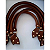 Par de Alça Banana Folha com Rebites (Alça de mão) – 25cm - Imagem 5