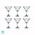 Taça Margarita Windsor 335ml P/ Coquetel Drink C/ 6 Unidades - Imagem 1