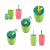 Kit Copo Térmico Reduce 414ml Tampa 3 Em 1 Verde E Rosa Copo - Imagem 5