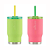 Kit Copo Térmico Reduce 414ml Tampa 3 Em 1 Verde E Rosa Copo - Imagem 2