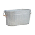 Balde De Gelo Grande Galvanizado Oval Com Alças Madeira 30 litros - Imagem 2