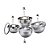 Conjunto Inox 4 Bacia Tigela Jogo Saladeira Bowx Tampa members - Imagem 2