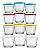 Kit 12 Tigelas De Vidro Potes Americano Congelar Tampa 150ml Transparente - Imagem 1