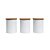 Conjunto Potes Armazenamento Branco 3 Peças Member's Mark - Imagem 1