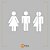 Kit 3 Adesivos Porta Banheiro Identificação Homem Mulher Unissex-Cor Branco - Imagem 4