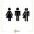 Kit 3 Adesivos Porta Banheiro Identificação Homem Mulher Unissex-Cor Preto - Imagem 4
