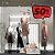 Adesivo Vitrine Promoção OFF - 100x64cm - Vermelho e Preto - Imagem 2