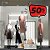 Adesivo Vitrine Promoção OFF - 100x64cm - Vermelho e Preto - Imagem 1