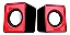 CAIXA DE SOM 2.0 MINI 3W RMS VERMELHO - Imagem 3