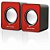 CAIXA DE SOM 2.0 MINI 3W RMS VERMELHO - Imagem 1