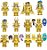 Boneco Bloco de Montar Os Cavaleiros do Zodíacos - Cavaleiros Ouro Kit 12 Personagens - Imagem 2
