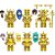 Boneco Bloco de Montar Os Cavaleiros do Zodíacos - Cavaleiros Ouro Kit 12 Personagens - Imagem 4
