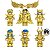 Boneco Bloco de Montar Os Cavaleiros do Zodíacos - Cavaleiros Ouro Kit 12 Personagens - Imagem 5