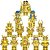 Boneco Bloco de Montar Os Cavaleiros do Zodíacos - Cavaleiros Ouro Kit 12 Personagens - Imagem 3