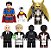 Boneco Bloco de Montar Superman Heróis e Vilões  Kit 6 Personagens - Imagem 3