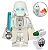 Boneco Bloco de Montar Star Wars Darth Vader White - Imagem 1