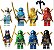 Boneco Bloco de Montar Ninjago Dragons – Kit 8 Personagens - Imagem 1