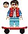 Boneco Bloco de Montar De Volta para o Futuro Marty Mcfly e Doc Brown - Imagem 2