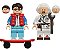 Boneco Bloco de Montar De Volta para o Futuro Marty Mcfly e Doc Brown - Imagem 1