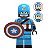 Boneco Bloco de Montar Capitão América - Imagem 1