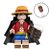 Boneco Bloco de Montar Chapéu de Palha Monkey D. Luffy One Piece - Imagem 1