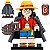 Boneco Bloco de Montar Chapéu de Palha Monkey D. Luffy One Piece - Imagem 2
