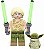 Boneco Bloco Montar Luke Skywalker e Yoda Star Wars - Imagem 1