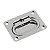 Puxador de Tampa em Aço Inox 75 x 55 mm Para Barcos Lanchas - Imagem 1