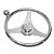 Volante Náutico em Aço Inox com Knob Para Barcos 13-1/2" Pol - Imagem 1
