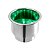 Porta Copo de embutir em Aço Inoxidável LED Verde 110 x 85 mm - Imagem 1