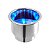 Porta Copo de embutir em Aço Inoxidável LED Azul - Imagem 1