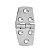 Dobradiça De 6 Furos em Aço Inox 316 75 X 38 X 4 mm - Imagem 1