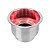 Porta Copos De embutir Aço Inox LED Vermelho 12V 110 X 105 mm - Imagem 1