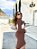 Vestido Midi Fenda Manga Longa - Imagem 18