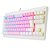 TECLADO  GAMER DARK AVENGER RGB ROSA E BRANCO SWITCH AZUL - Imagem 2