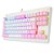 TECLADO  DARK AVENGER RGB BRANCO E ROSA SWITCH AZUL - Imagem 2