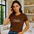 Baby Look Feminina Cristã Marrom Calma - Imagem 3