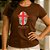 Baby Look Feminina Cristã Marrom Cristo Sabe - Imagem 2