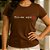 Baby Look Feminina Cristã Marrom Eis-me Aqui - Imagem 2
