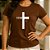 Baby Look Feminina Cristã Marrom Foi Por Amor - Imagem 2