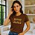 Baby Look Feminina Cristã Marrom Jesus Lives - Imagem 3