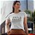 Baby Look Feminina Branca Cristã Jesus Salva - Imagem 3